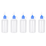 5 x 50ml Needle Tip Bottles (Blue Caps)