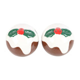 Christmas Pudding Salt and Pepper Shakers (Top View)