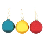 3 Nostalgic Christmas Glass Baubles