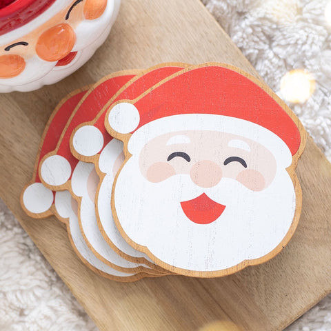 Jolly Santa Coaster Set